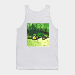 Antique “Green” tractor with mower attached Tank Top